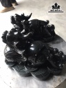 Cặp Tỳ Hưu Đá Đen Bồ Kết Yên Bái Cao 18 Ngang 28 (cm) 15kg