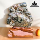 Tác Phẩm Đá Canxedon Đa Sắc Cao 70 Ngang 55 Riêng Đá Cao 55 (cm) 30kg