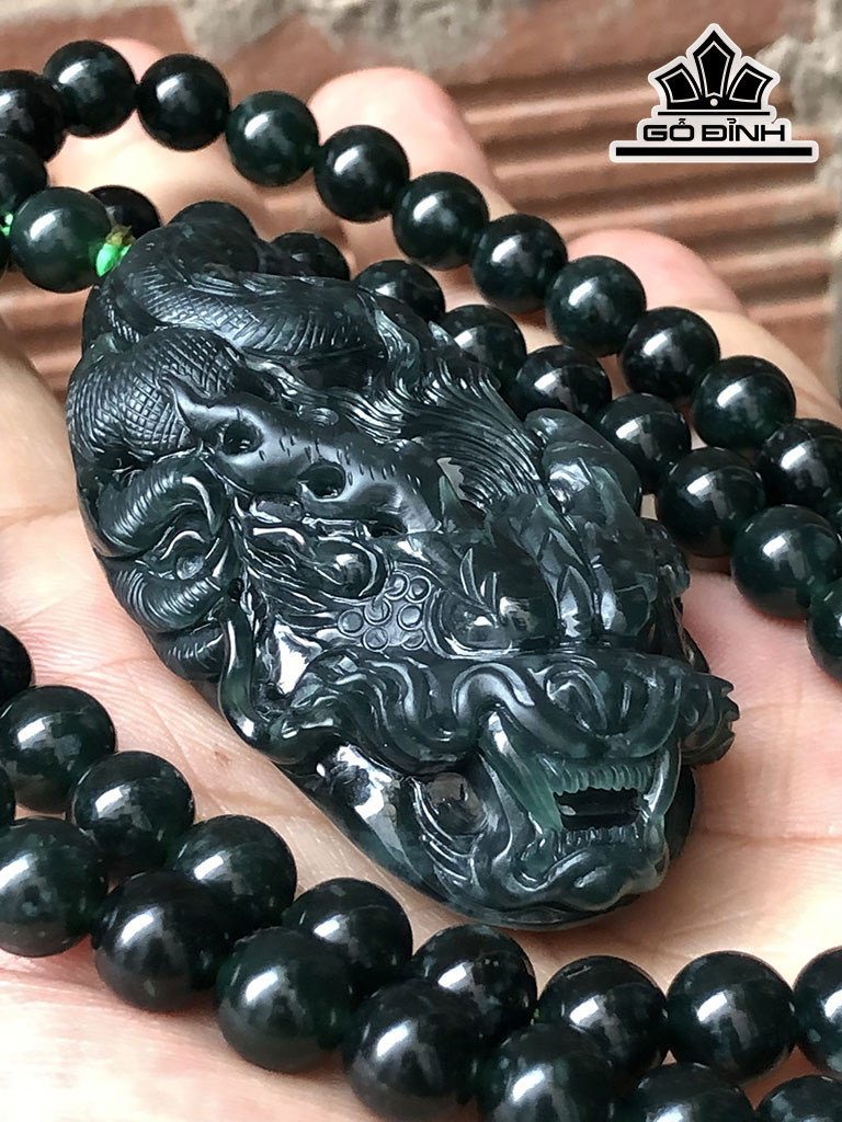 Chuỗi Rồng Đá Cẩm Thạch Cao 69 Ngang 36,8 Sâu 20 (mm) 152g