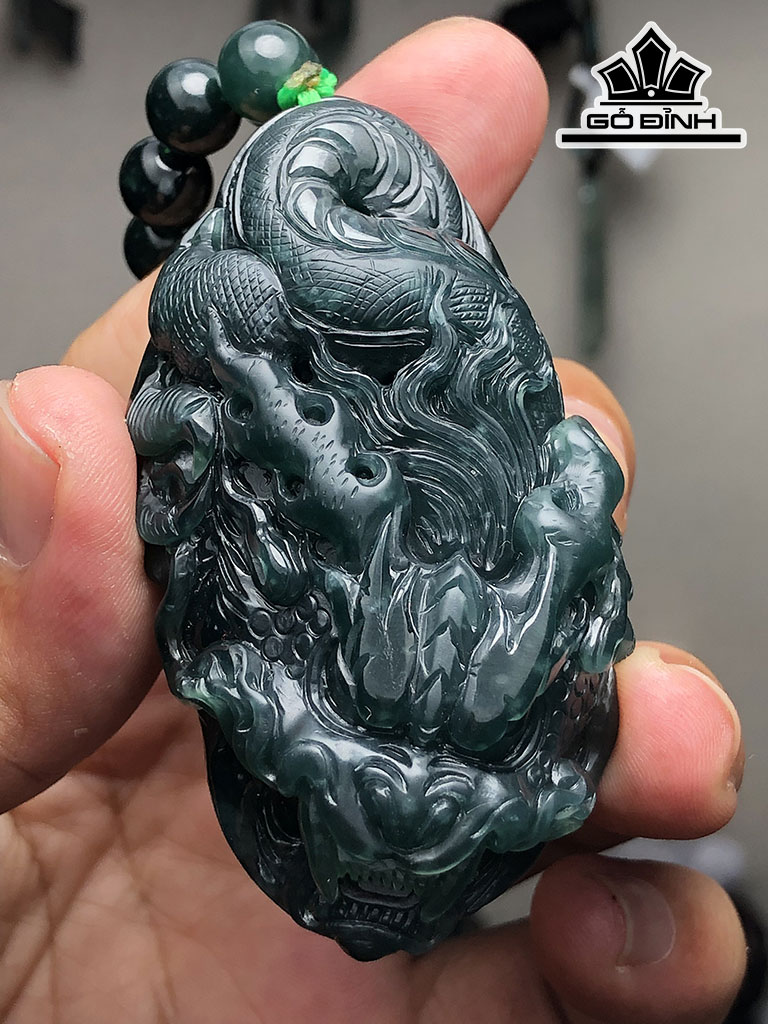 Chuỗi Rồng Đá Cẩm Thạch Cao 69 Ngang 36,8 Sâu 20 (mm) 152g