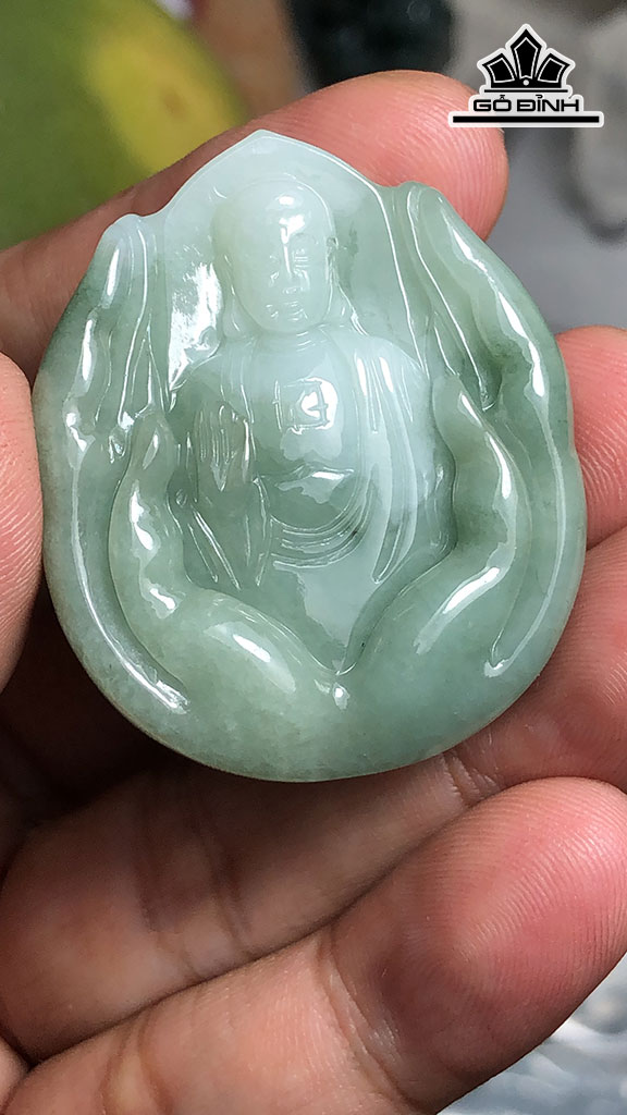 Mặt Dây Chuyền Adida Đá Cẩm Thạch Cao 42 Ngang 35 Sâu 12,3 (mm) 37g