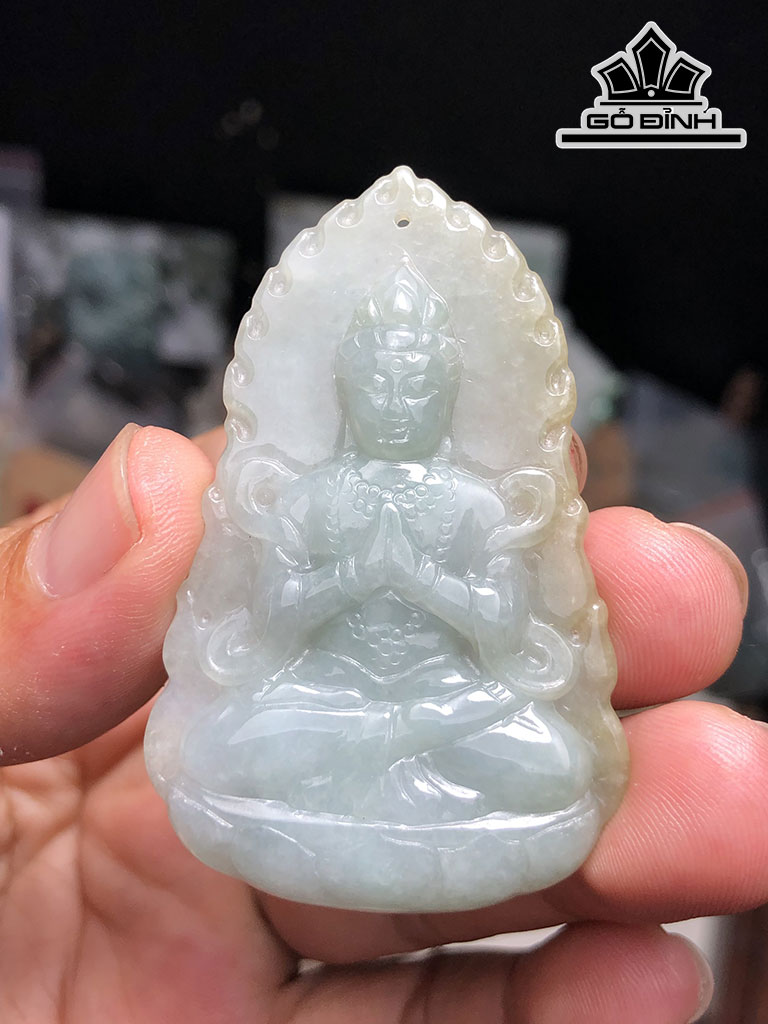 Mặt Dây Chuyền Quan Âm Đá Cẩm Thạch Cao 57 Ngang 36,6 Sâu 5,2 (mm) 16g