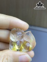 Mặt Dây Chuyền Hồ Ly Chúa Đá Thạch Anh Tóc Vàng Bã Mía Cao 29 Ngang 26 (mm)