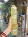 Nhất Trụ Tụ Linh Khí Đá Thạch Anh Vàng Cao 25,5 Ngang 6 (cm) 1,32kg