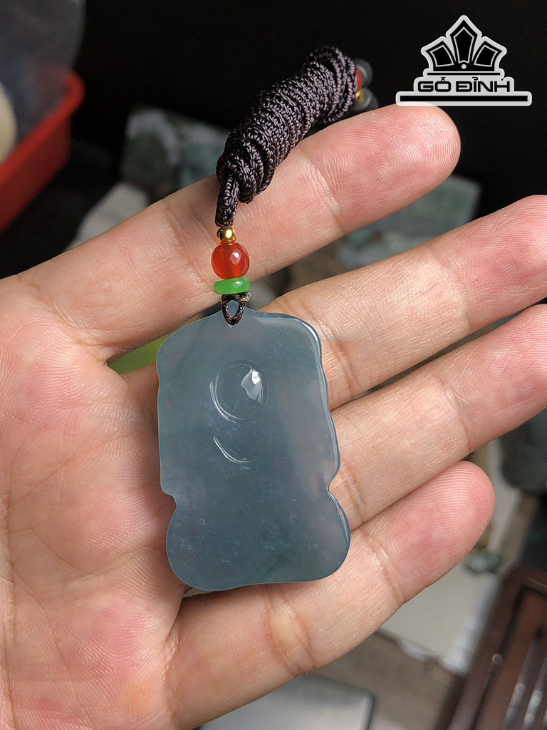 Mặt Dây Chuyền Tiểu Phật Đá Cẩm Thạch Cao 40 Ngang 27 Sâu 5,2 (mm) 12g