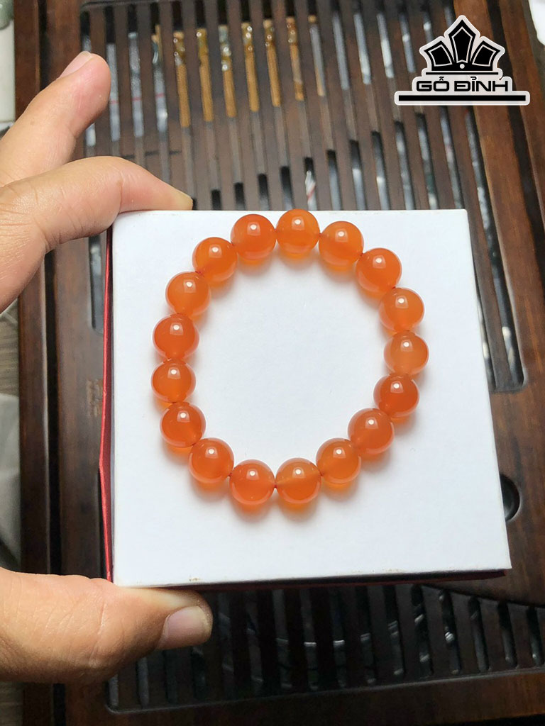 Vòng Tay Đá Mã Não Nam Hồng Đường Kính 10 (mm) 29g