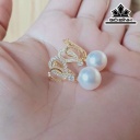 Bông Tai Ngọc Trai Tròn Size 10 li (Chế Tác Vàng Tùy Mẫu)