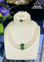 Set 3 Món Vòng Cổ Ngọc Trai Ovan Size 8 li