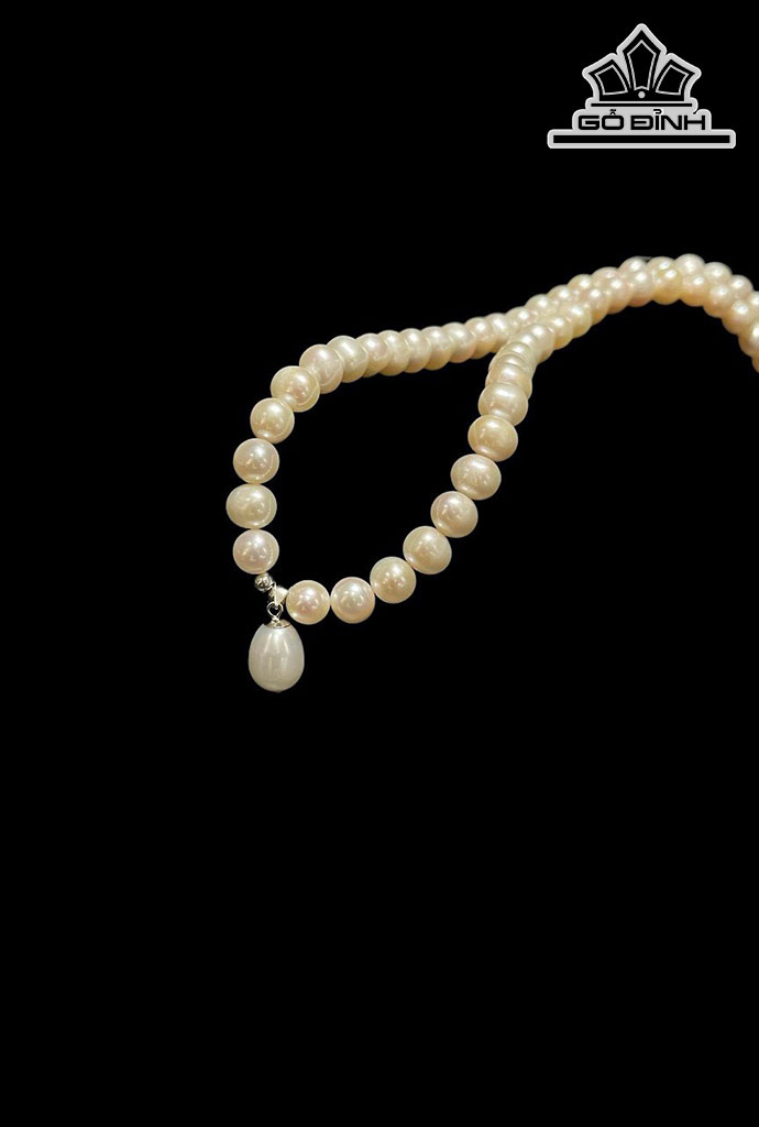 Vòng Cổ Ngọc Trai Nước Ngọt Dài 42.5 cm Size 7 li