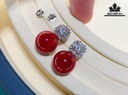 Bông Tai San Hô Đỏ Size 12 li