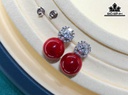 Bông Tai San Hô Đỏ Size 12 li