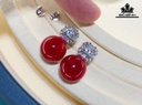 Bông Tai San Hô Đỏ Size 12 li