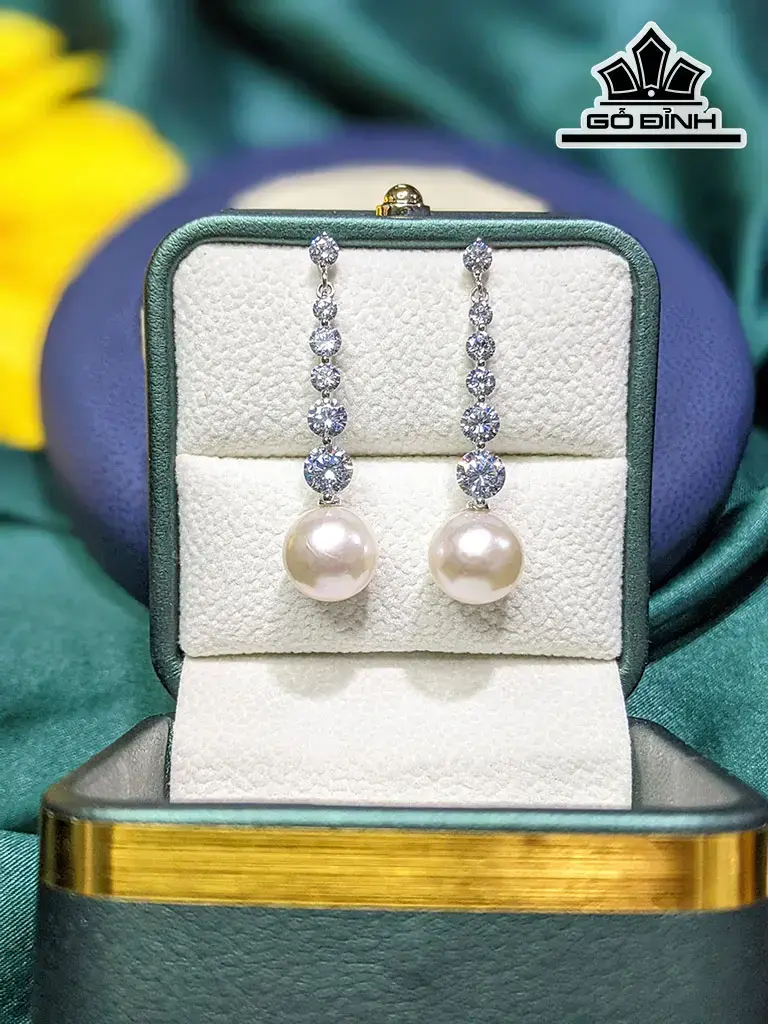 Bông Tai Ngọc Trai Tròn Size 9,3 Li