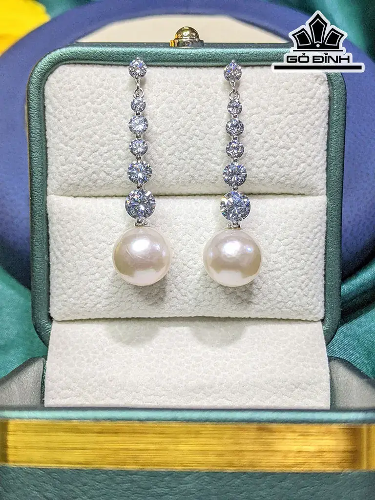 Bông Tai Ngọc Trai Tròn Size 9,3 Li