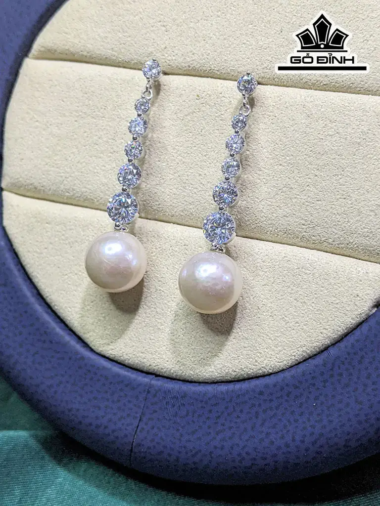 Bông Tai Ngọc Trai Tròn Size 9,3 Li