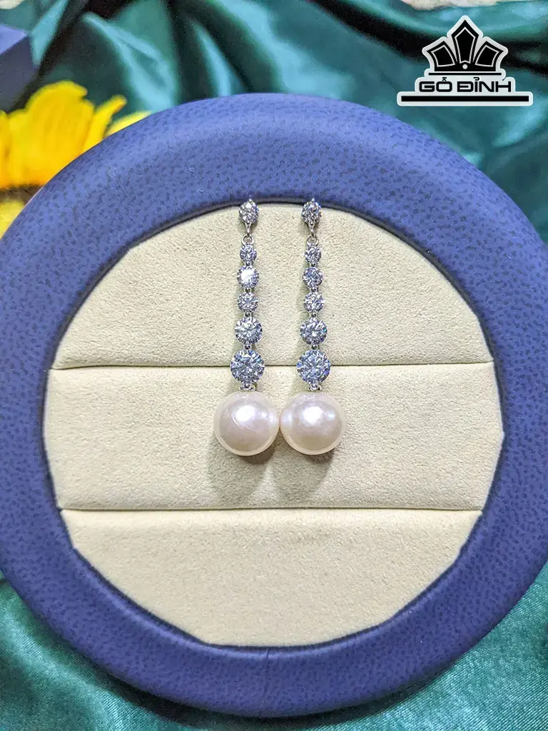 Bông Tai Ngọc Trai Tròn Size 9,3 Li