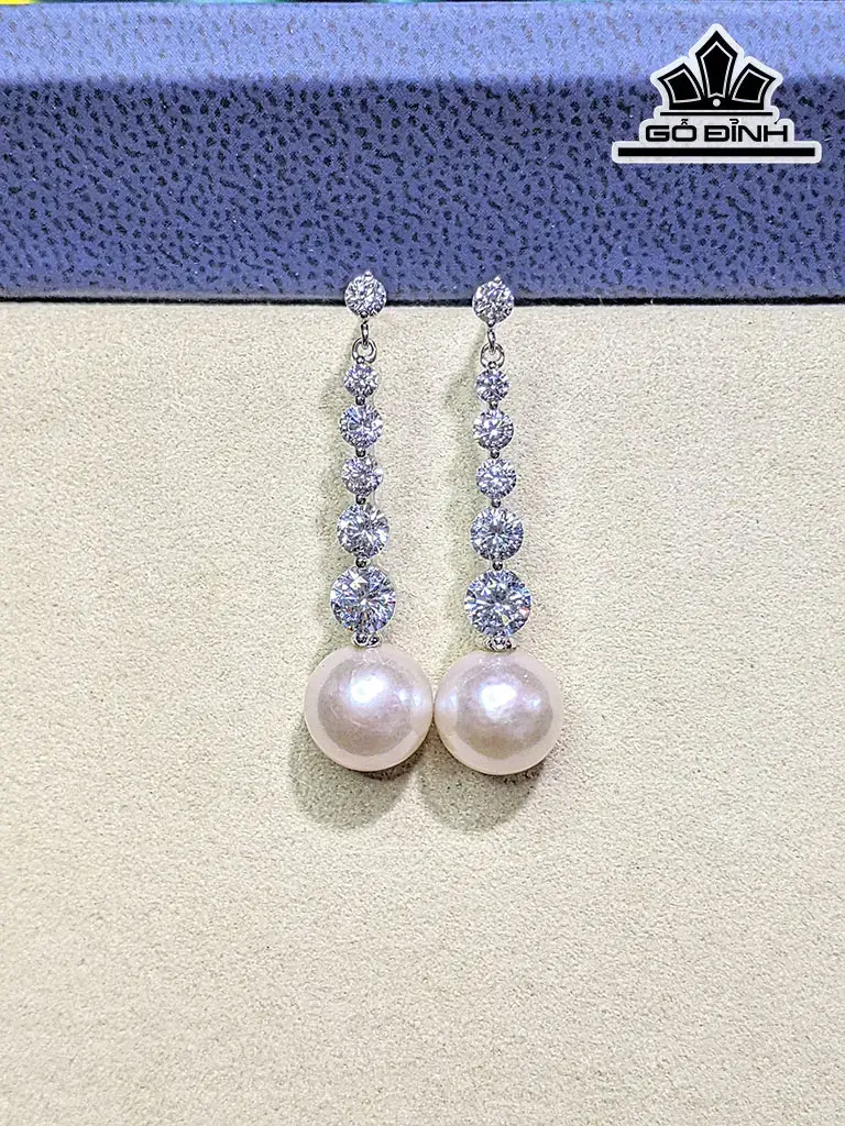 Bông Tai Ngọc Trai Tròn Size 9,3 Li