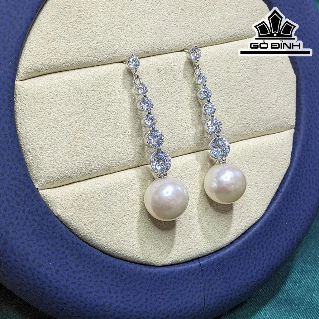 Bông Tai Ngọc Trai Tròn Size 9,3 Li