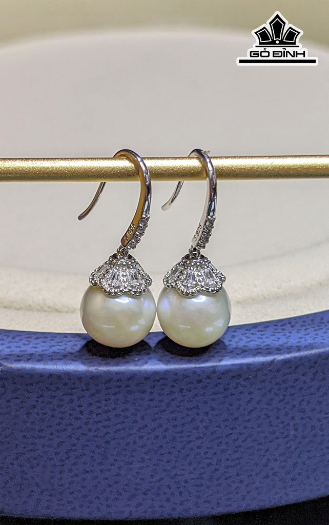 Bông Tai Ngọc Trai Tròn Size 10 li