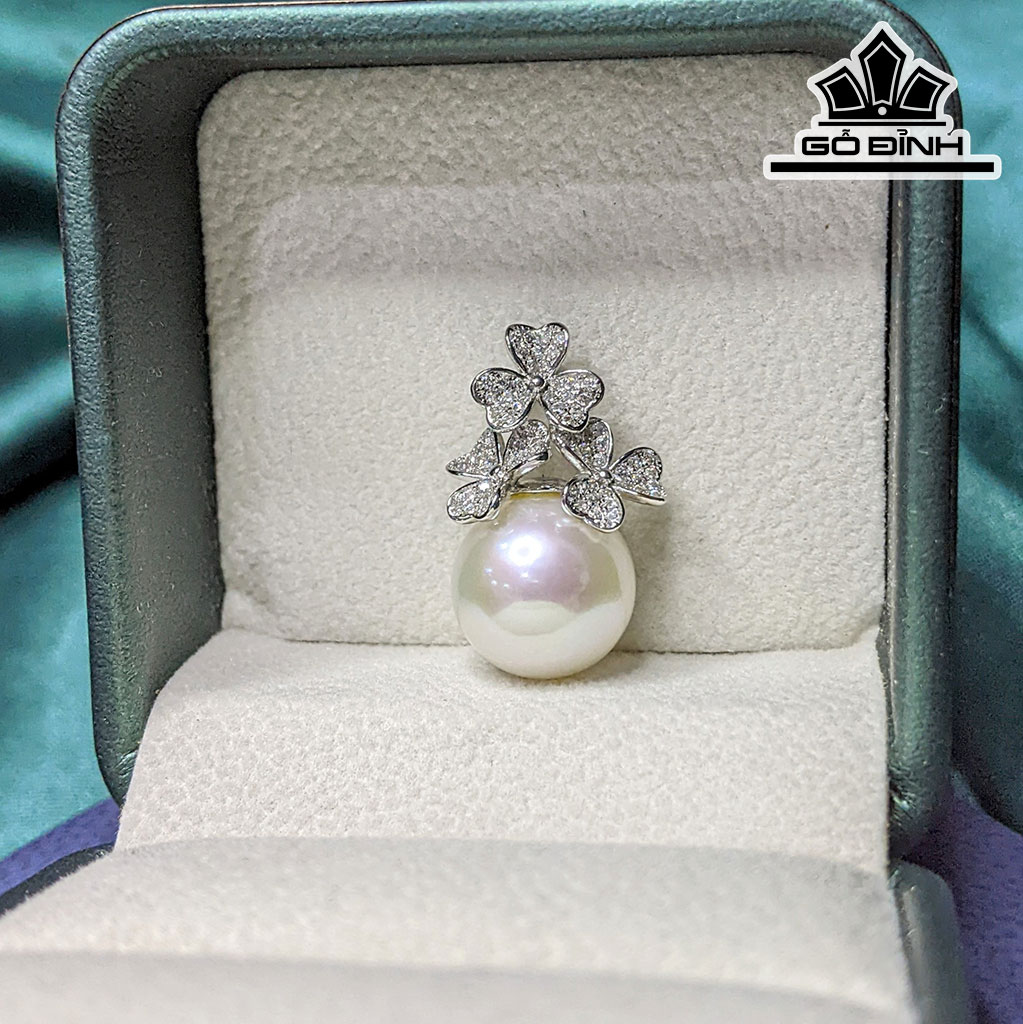 Mặt Dây Chuyền Ngọc Trai Tròn Edison Size 12 Li