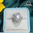 Nhẫn Ngọc Trai Bán Cầu Size 11,5 Li