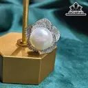 Nhẫn Ngọc Trai Bán Cầu Size 11,5 Li