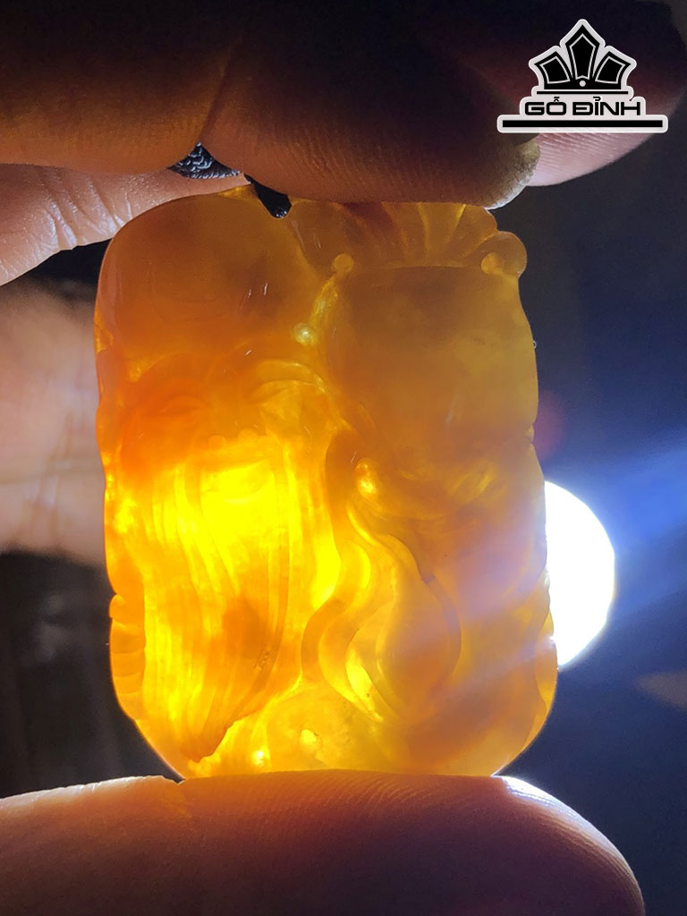 Mặt Dây Chuyền Ông Thọ Đá Cẩm Thạch Cao 42,8 Ngang 30,8 Sâu 3,8 (mm) 11g