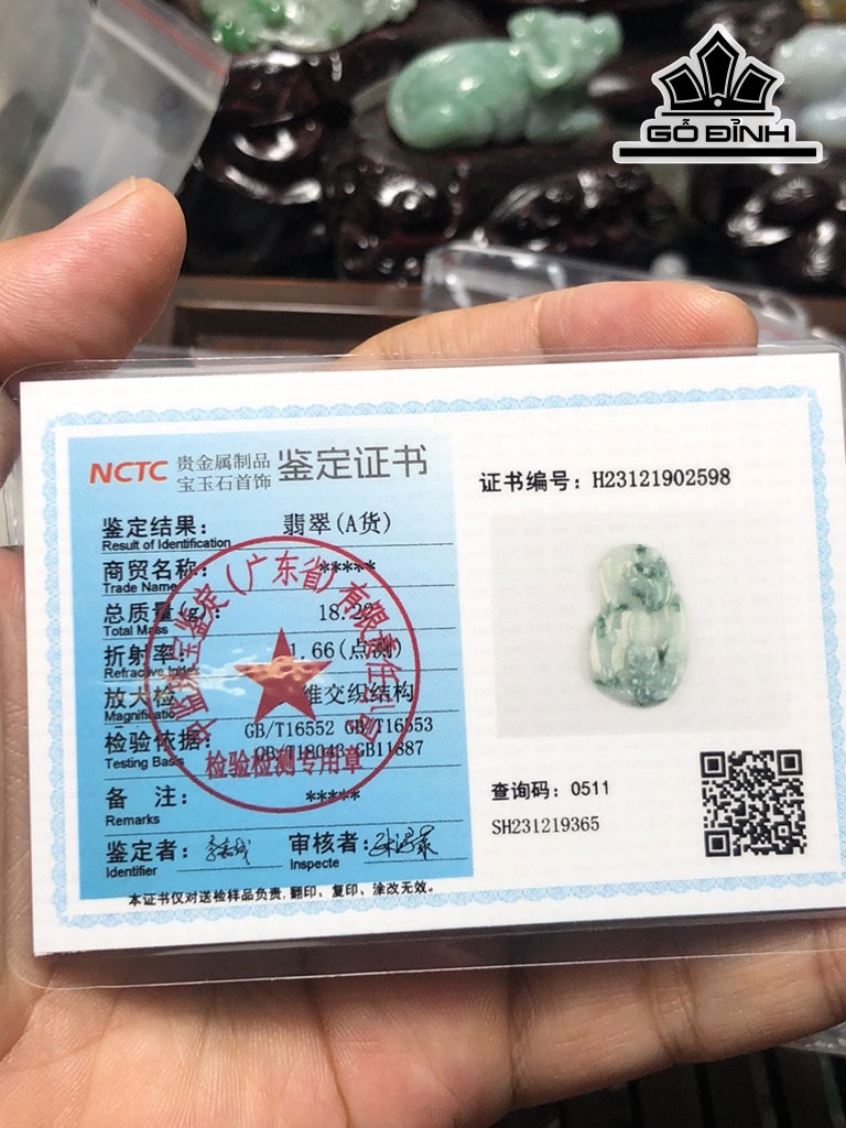 Quan Âm Hoa Bay Đá Cẩm Thạch Cao 50 Ngang 32 Sâu 6,8 (mm) 18,2g