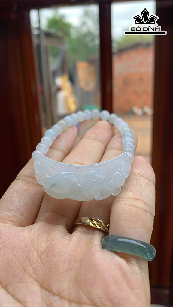 Khánh Tỳ Hưu Đá Cẩm Thạch Cao 40,7 Ngang 15,3 Sâu 10,3 (mm) 18,5g