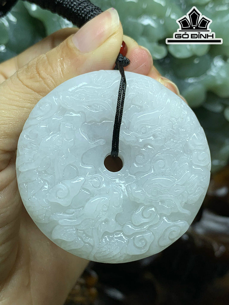 Mặt Dây Chuyền Đá Cẩm Thạch Cao 51,6 Ngang 50,9 Sâu 12,7 (mm) 73,8g