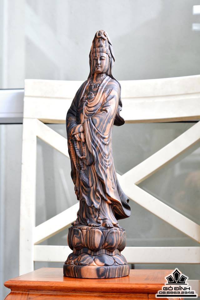 Phật bà quan âm gỗ mun  2