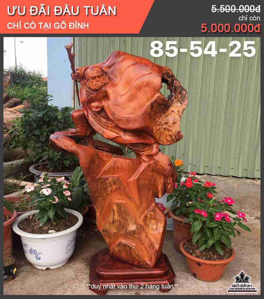 Đạt ma mũa võ gỗ hương  1