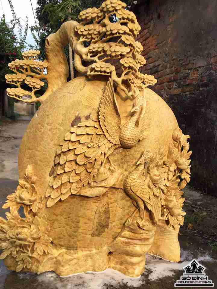 Phu thê viên mãn gỗ nu kháo  1