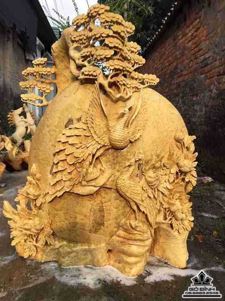 Phu thê viên mãn gỗ nu kháo  4