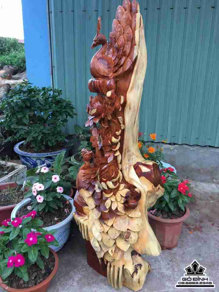 Phu thê viên mãn gỗ hương  1