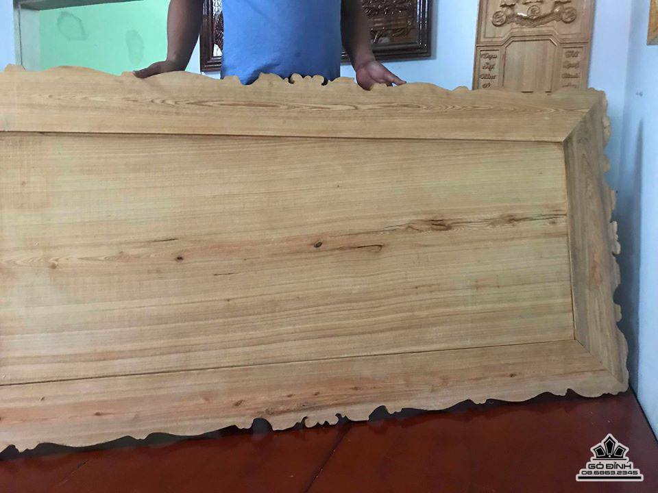 Tranh cảnh đồng quê gỗ pơ mu khung rời  5