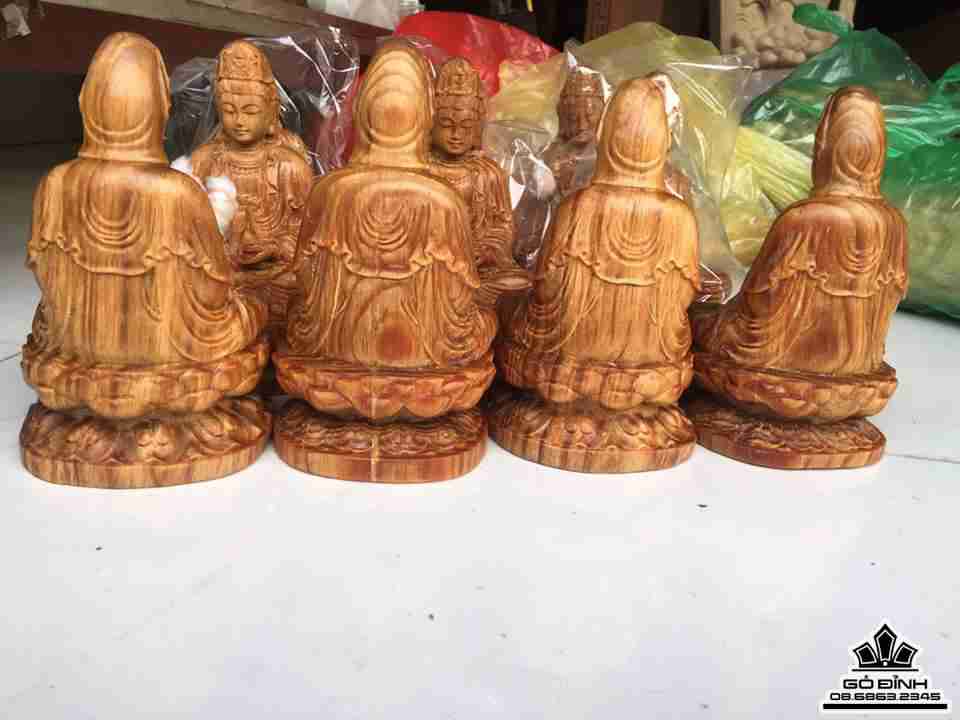 Phật bà để xe gỗ huyết long  3