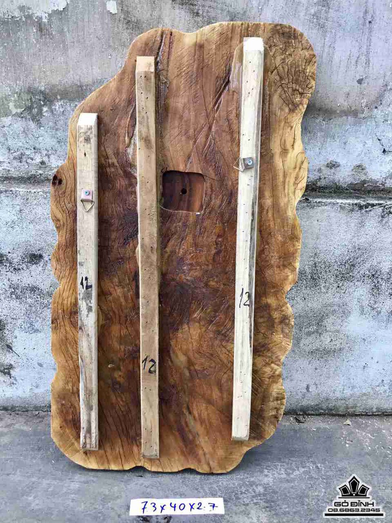 Đồng hồ song mã uyên ương gỗ nu nghiến  3