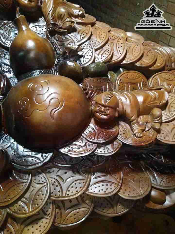 Phật di lặc nu lũa xá xị kèm đôn lớn  2