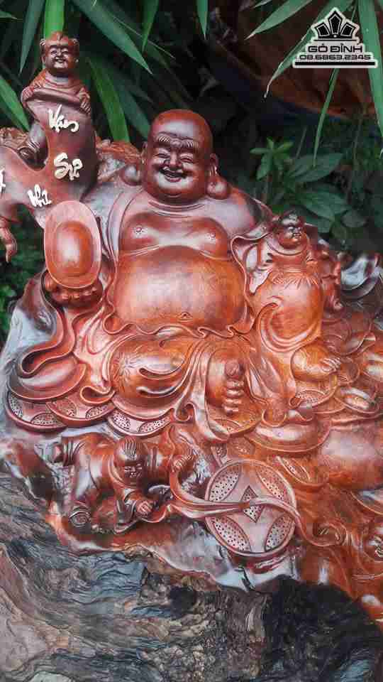 Phật di lặc và tam phúc gỗ sụn hương  2