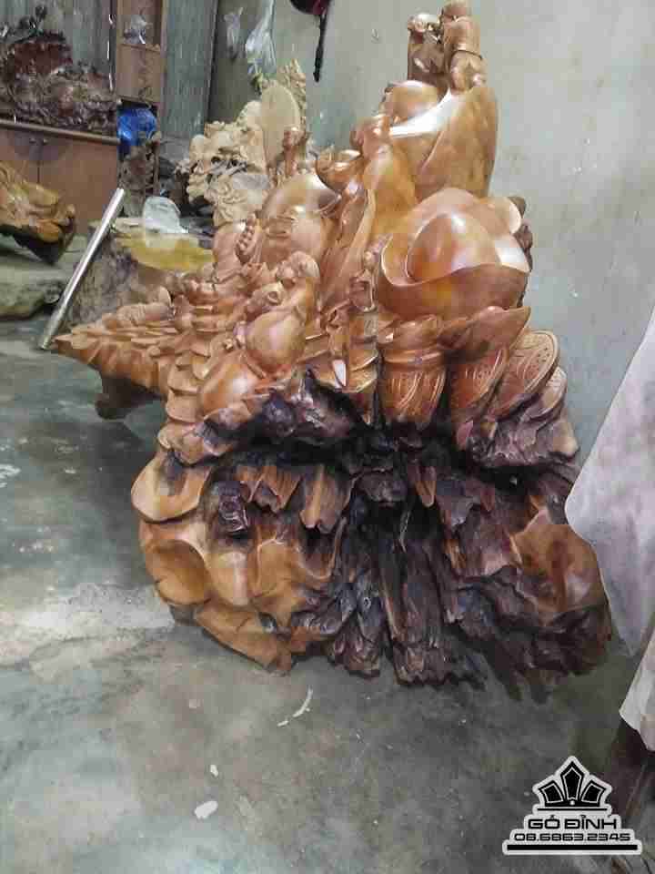 Phật di lặc ngũ quỷ gỗ xá xị thơm  7