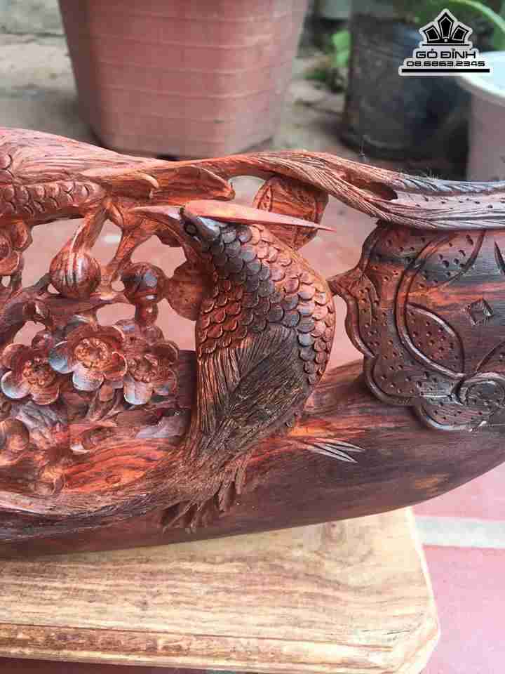 Mai điểu gỗ trắc đỏ đen  2