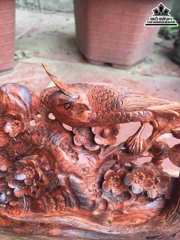 Mai điểu gỗ trắc đỏ đen  4