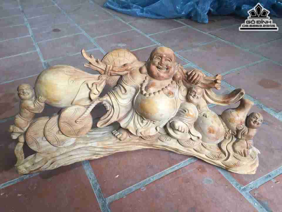 Phật di lặc kéo bao tiền gỗ ngọc am Hà Giang  3