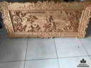 Tranh cửu ngư quần hôi khung rời gỗ pơ mu 70x1m50x4,5 1