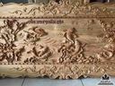 Tranh cửu ngư quần hôi khung rời gỗ pơ mu 70x1m50x4,5 3