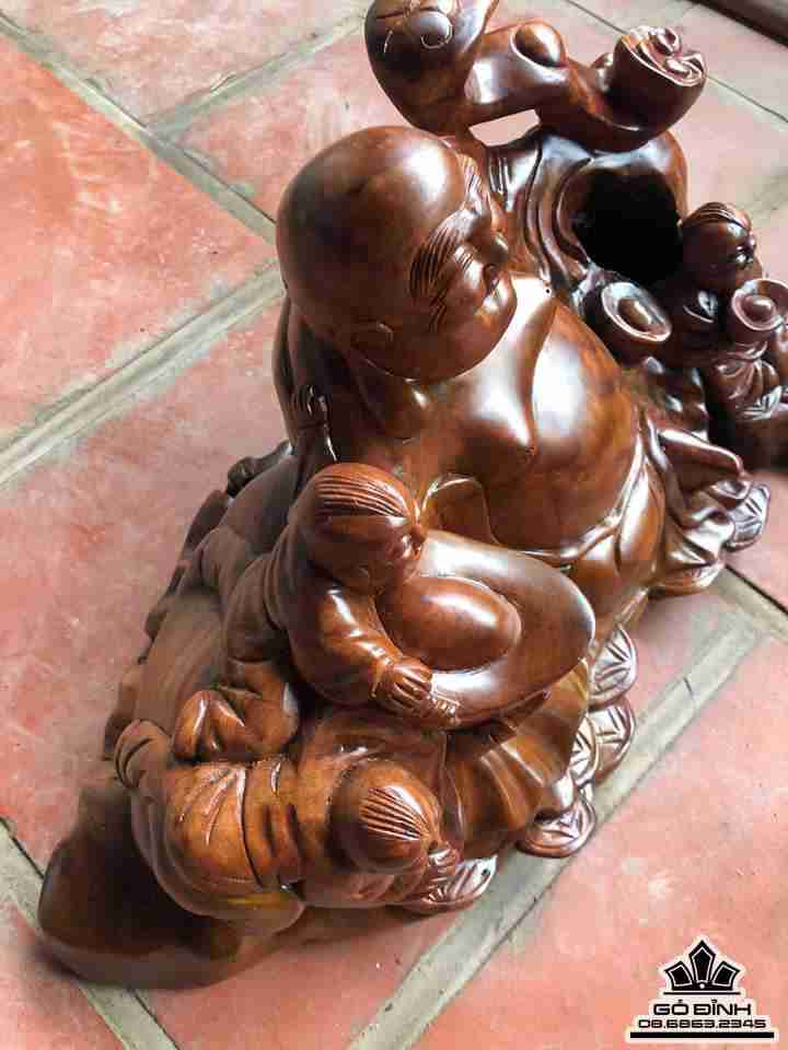 Phật di lặc gỗ nu xá xị 22x48x25 1