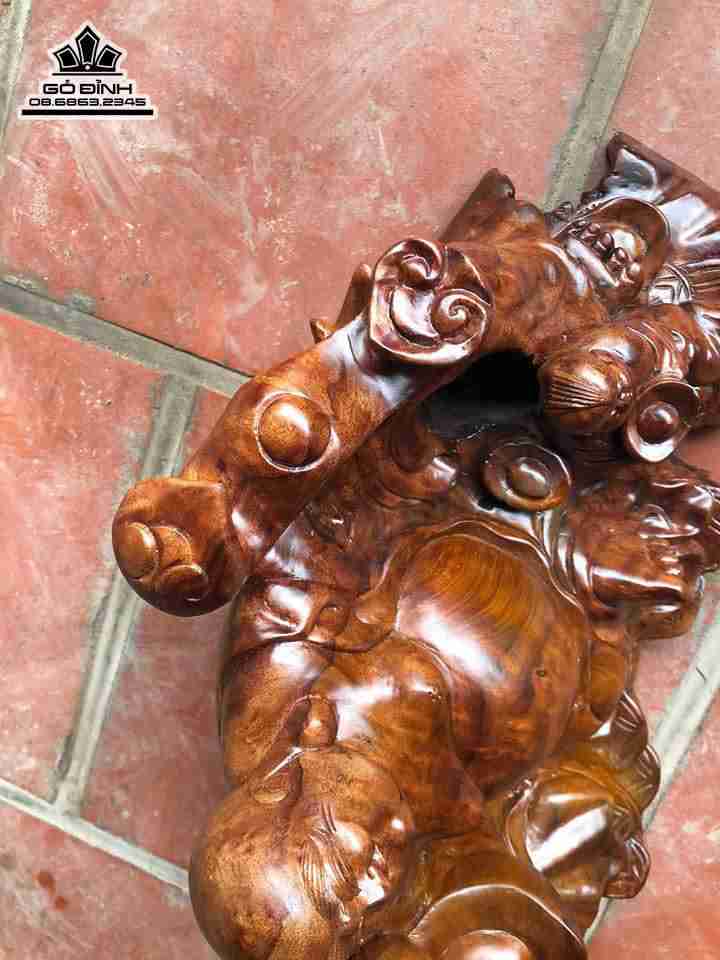 Phật di lặc gỗ nu xá xị 22x48x25 4