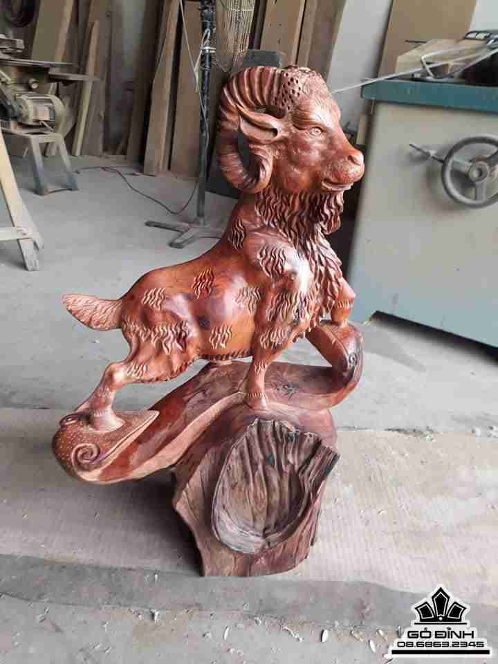 Dê phú quý gỗ hương 77x49x30 2