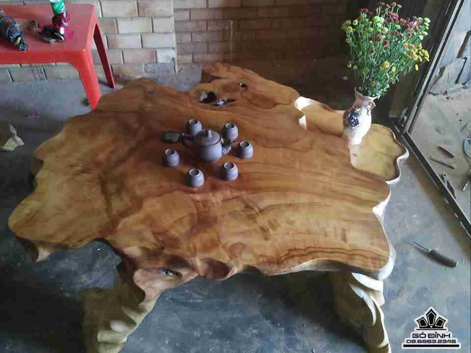 Bàn trà gỗ xá xị gù hương